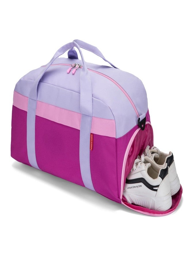 HawLander Kids Duffle Bag for Boys or Girls, Fit School Practice, or Overnight Travel, Purple, Kids/Small, Colour - Image 5