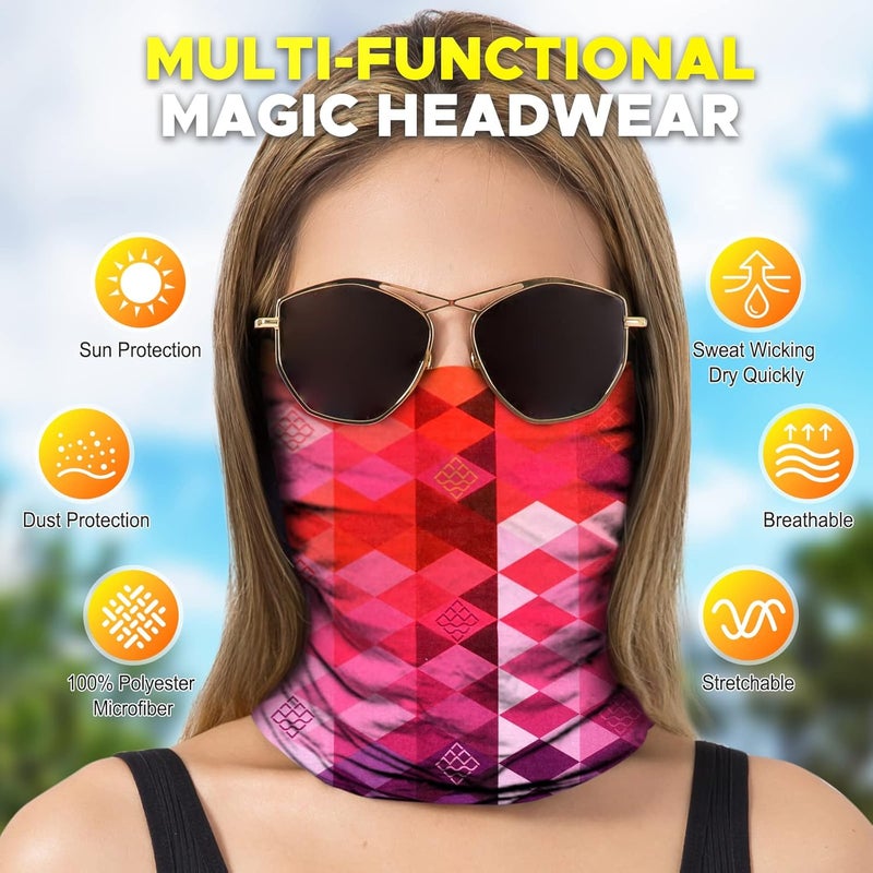 JOEYOUNG Headwear, Bandana, Neck Gaiter Head Wrap Headband Balaclava Magic Scarf - Image 2
