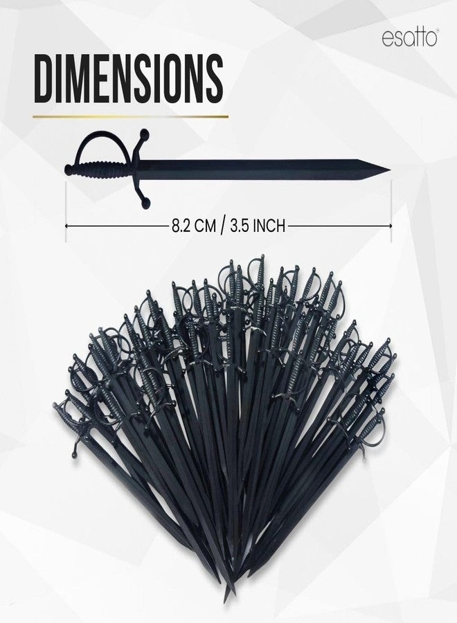 Esatto Cocktail Picks Sword 9cm (3 ½ “) - Box of 1000 Pcs - Sleek, Stylish Garnish for Cocktails, Toothpicks for Appetizers & Drinks, Versatile Fancy Skewers & Food Pick for Parties, Charcuterie - Image 3