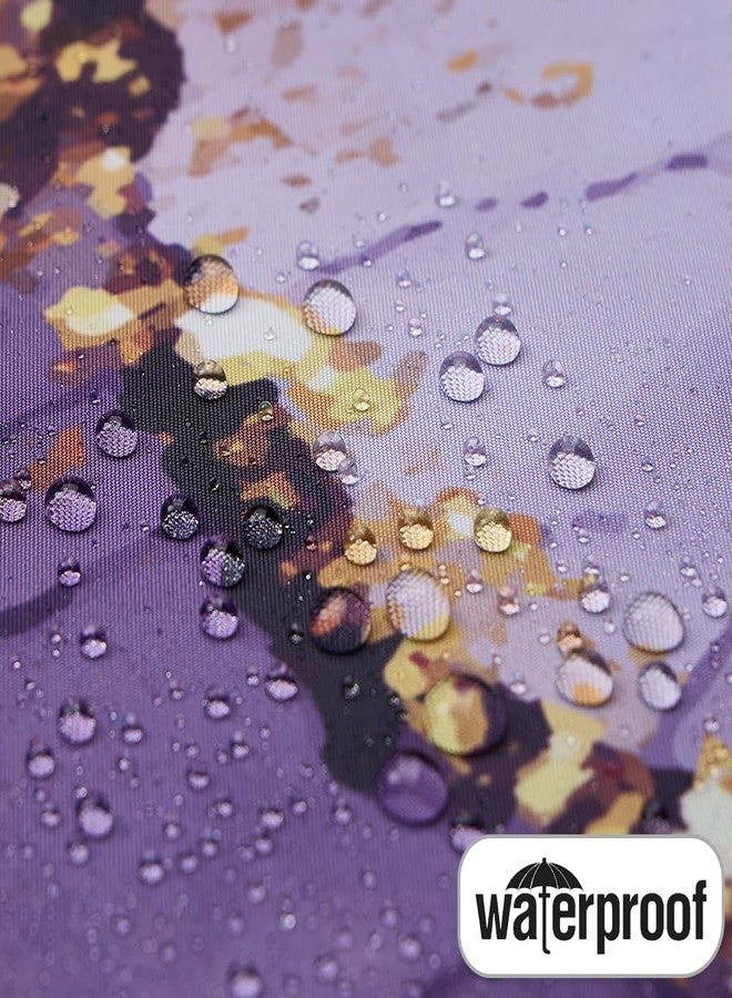 DORCEV 48x72inch Purple Marble Shower Curtain Lavender Golden Powder Colorful Pattern Texture Abstract Aesthetic Ink Art Painting Bath Curtain for Modern Home Hotel Bathroom Decor with Hooks - Image 5