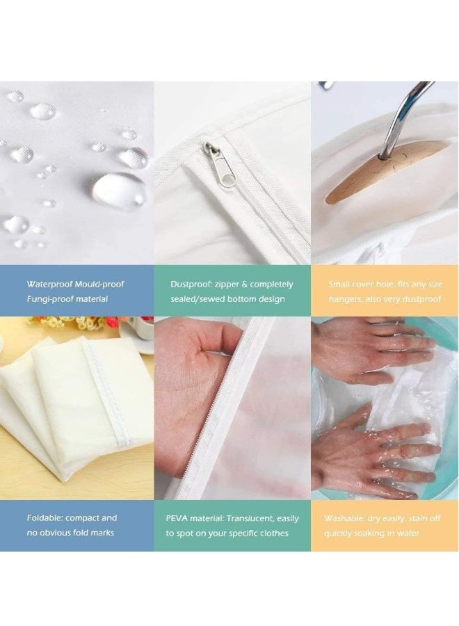 Clear Garment Bag dress Bags for Storage Set of 6 Foldable Dance Costumes Suits Gowns Coats 60cm x 80cm - Image 5