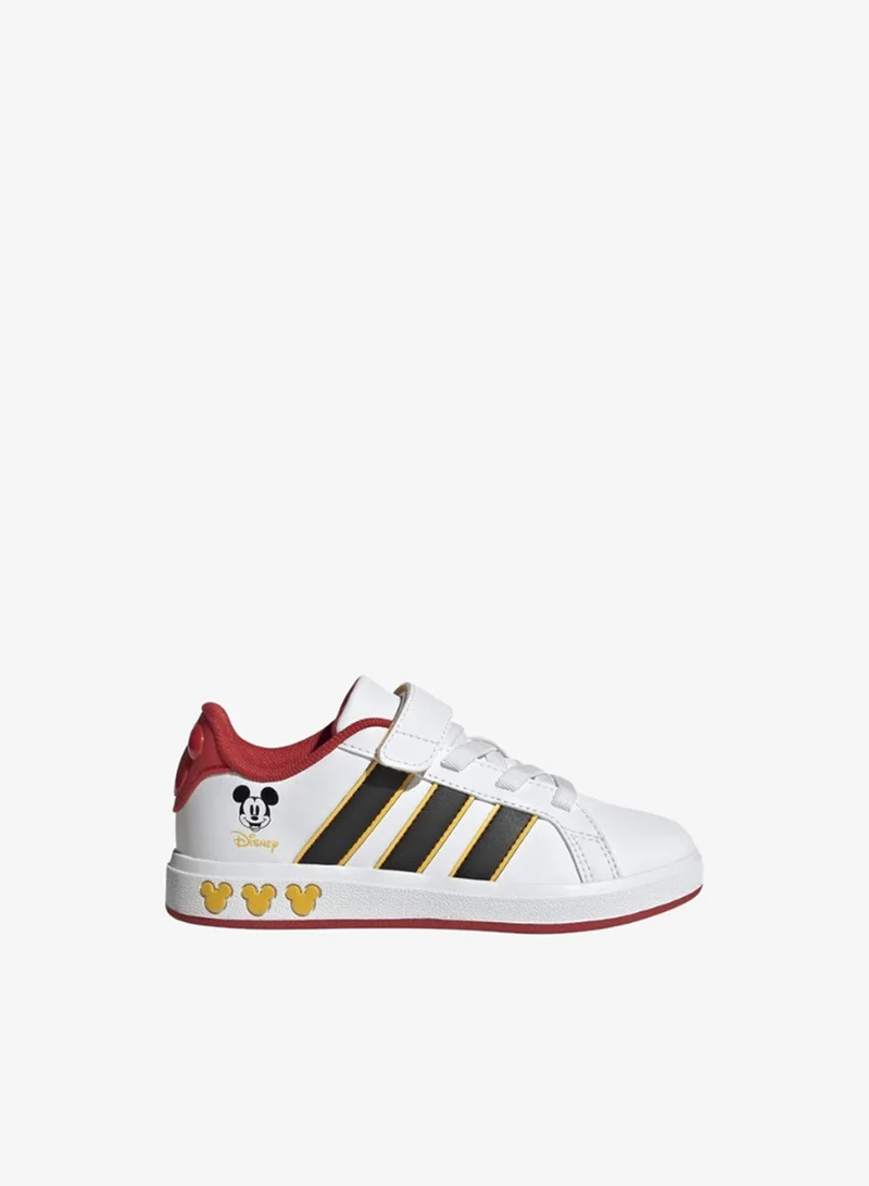 Adidas Grand Court Mickey El K U White Sportswear Shoes For Kids