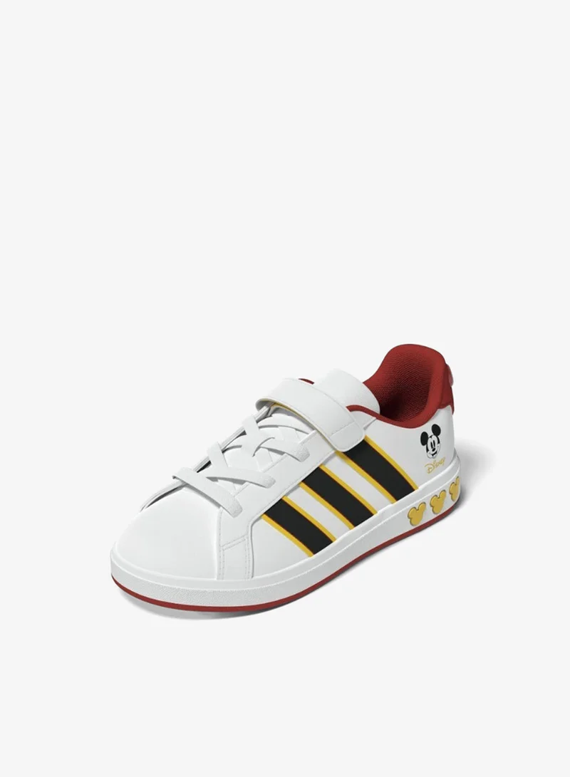 Adidas Grand Court Mickey El K U White Sportswear Shoes For Kids