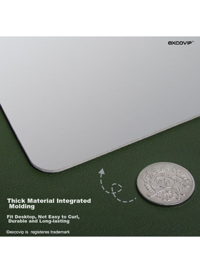 Exco Gray + Dark Green Double-sided Leather Mouse Pad, Small Size, For Laptop And Office Desk, Waterproof Leather, Gaming Pad, 9720 - Image 3