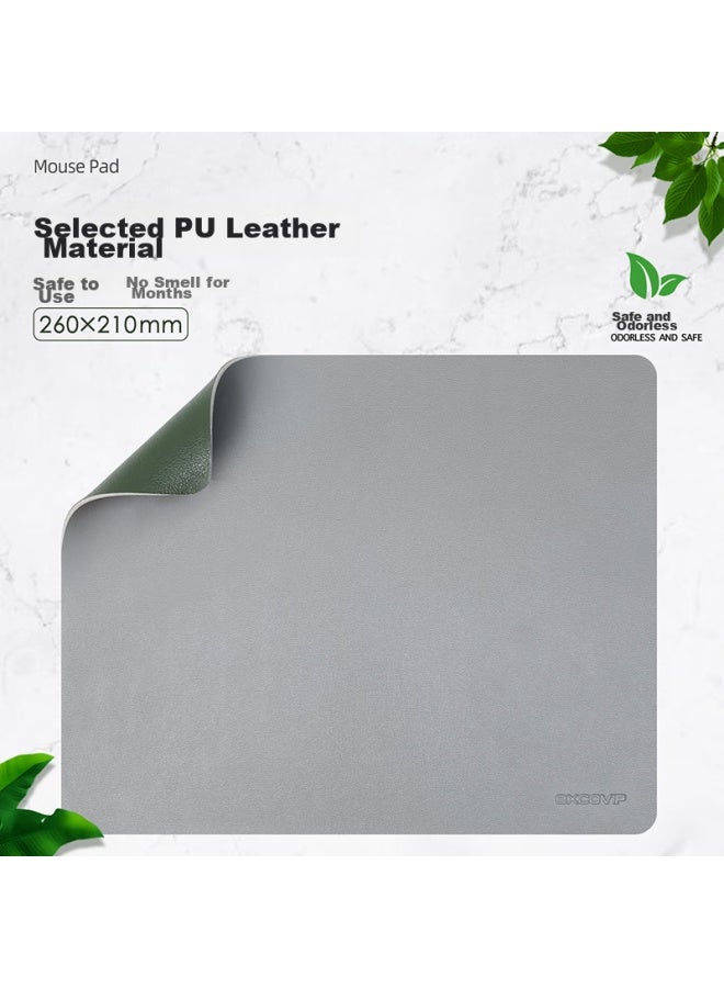 Exco Gray + Dark Green Double-sided Leather Mouse Pad, Small Size, For Laptop And Office Desk, Waterproof Leather, Gaming Pad, 9720 - Image 5