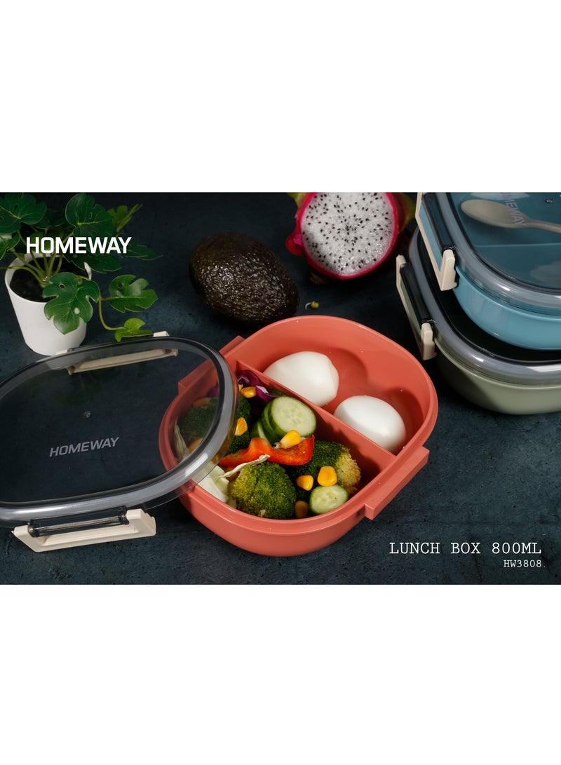 Homeway 800ml Lunchbox with Spoon – Compact and Convenient for Meals on the Go - Image 3