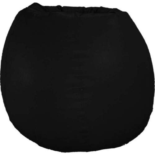 caddyFull Leather Bean Bag Without Beans Leatherette Bean Bag Cover XL Jumbo Size for Indoor Living Room Gamer Black - Image 2