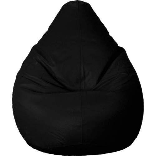 caddyFull Leather Bean Bag Without Beans Leatherette Bean Bag Cover XL Jumbo Size for Indoor Living Room Gamer Black - Image 1