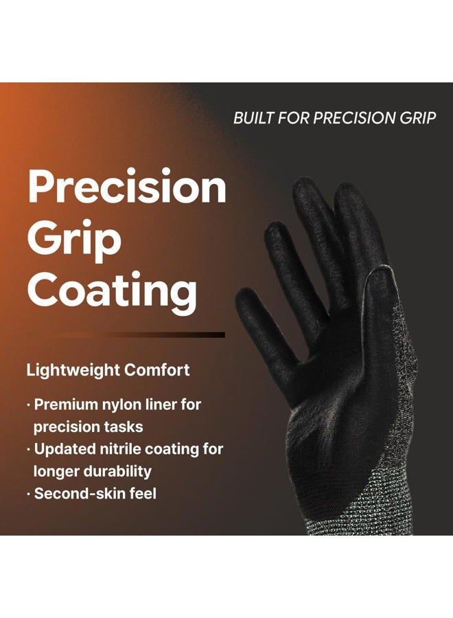 DEX FIT FN320 Gardening Gloves, 3D Adaptation Comfortable and Stretchy, Super Grip, Durable Nitrile Foam, Thin Lightweight Nylon, Machine Washable, 3 Pairs (XL, Fn320 Forestgreen 3pr) - Image 2