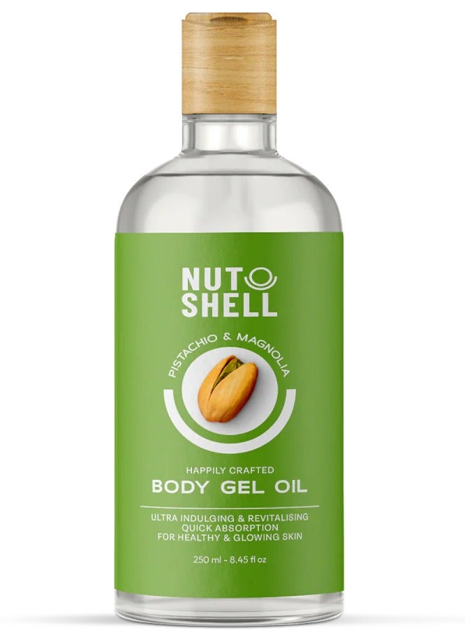 NUTSHELL Pistachio & Magnolia Body Gel Oil – 250 ml – Deep Hydration & Silky Smooth Skin