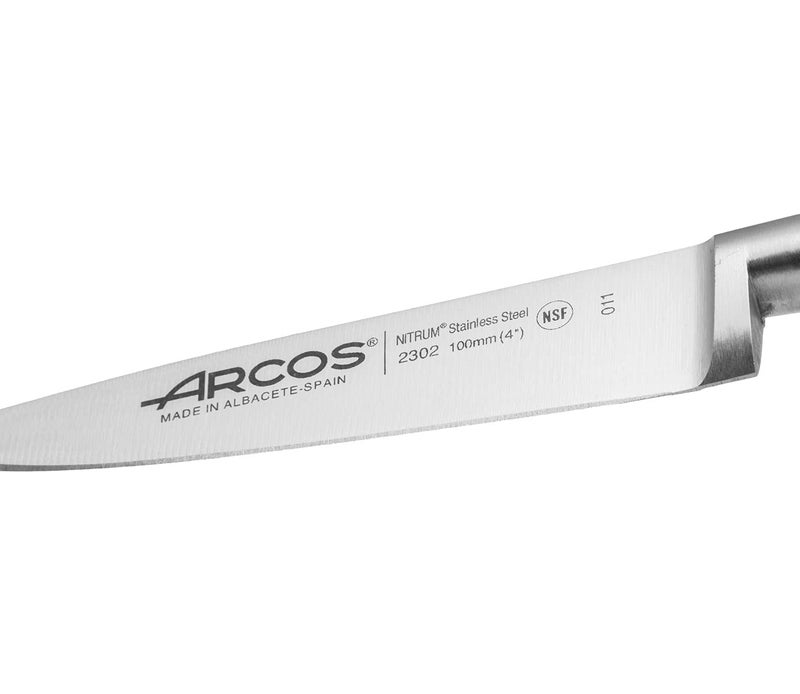 Arcos ARCOS Forged Paring Knife 4 Inch Stainless Steel. Kitchen Knife for Peeling Fruits and Vegetables. Ergonomic Polyoxymethylene Handle and 100mm Blade. Series Riviera. Color Black  - Image 5