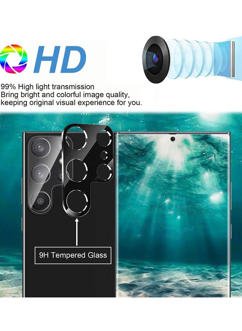 SYOSI Screen Protector for Galaxy S22 Ultra Screen Protector and Camera Lens Protector, Tempered Glass Film, Support Fingerprint Unlock, 9H Hardness, 3D Curvature, HD Anti-Scratch (2+2 Pack)  - Image 5