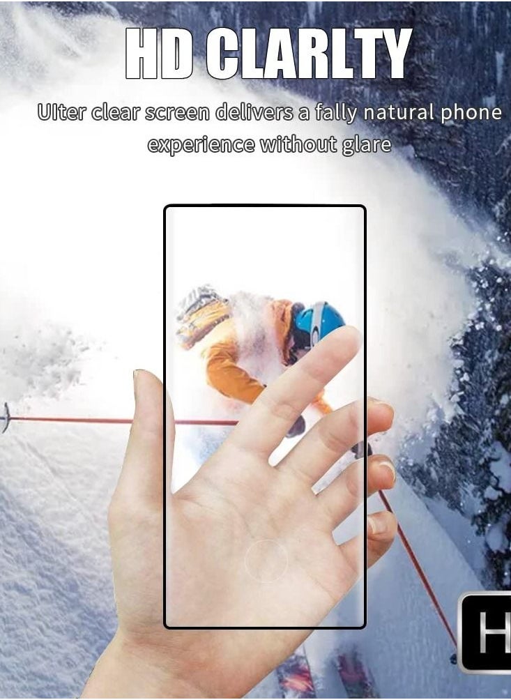 SYOSI Screen Protector for Galaxy S22 Ultra Screen Protector and Camera Lens Protector, Tempered Glass Film, Support Fingerprint Unlock, 9H Hardness, 3D Curvature, HD Anti-Scratch (2+2 Pack)  - Image 3