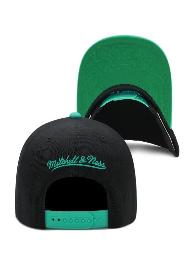 Mitchell & Ness Vancouver Grizzlies NBA Snapback Hat Cap - Black/Teal - Image 3