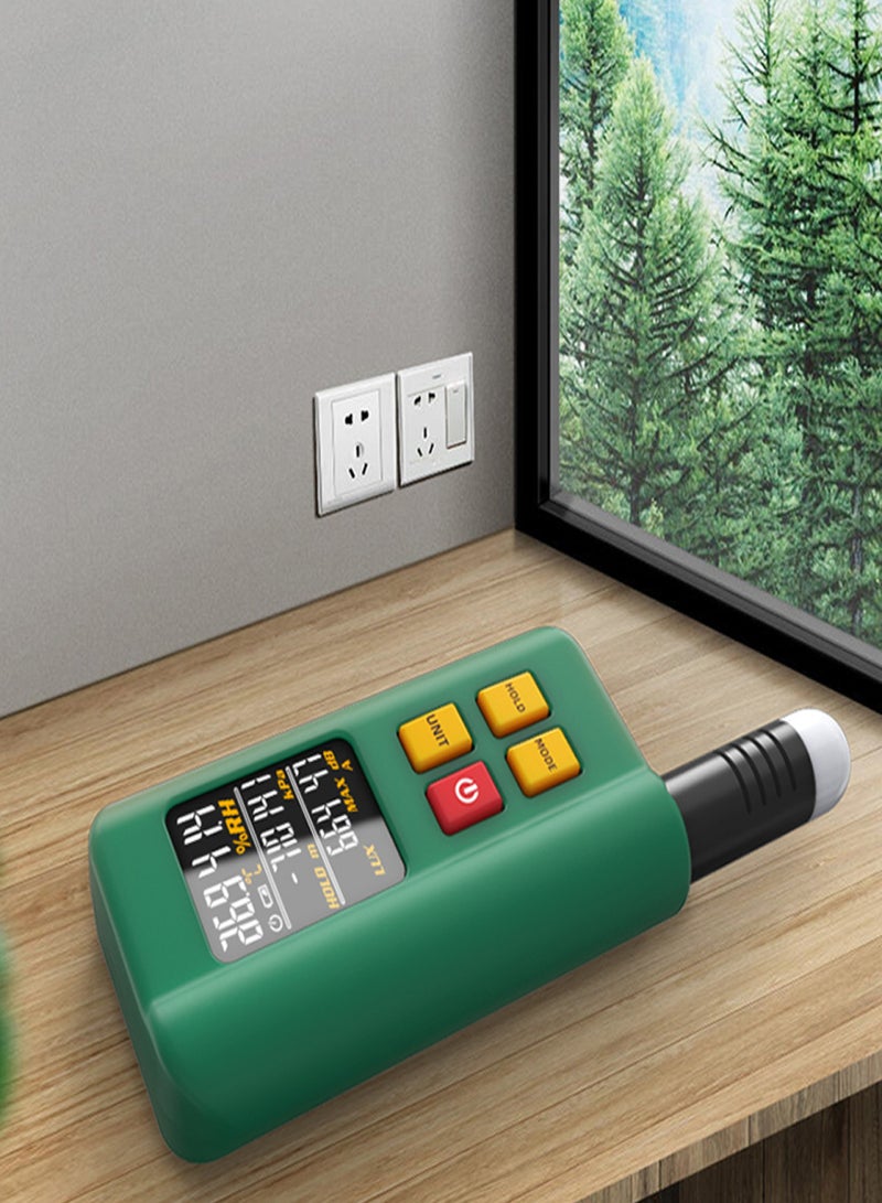 BSIDE GX1 Ambient Temperature Humidity Light Noise Altitude Tester Home Illuminance Meter Digital Display Barometer 4in1 Comprehensive Tester with Decibel A&C Weighted Test Functions - Image 2