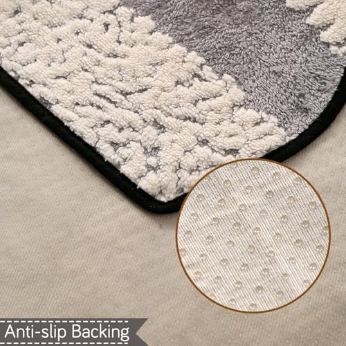 HOKIPO Luxury Wavy Anti Slip Plush Sofa Cover Mat | Make Your Own Sofa Cover Set, Mat Length 90(D) x 170(L) cm, Pewter Grey (AR-5984-GRY) - Image 5