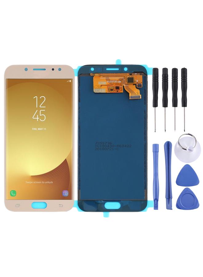 erorex Replacement TFT LCD Screen for Galaxy J7 2017 , J730F/DS, J730FM/DS With Digitizer Full Assembly Gold - Image 1