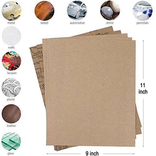 ADVcer 9x11 inch 5 Sheets Sandpaper, Wet or Dry 12000 High Grit Extra Fine Sand Paper, Silicon Carbide Waterproof Abrasive Pads for Automotive Sanding, Wood Turing Finishing, Metal Furniture Polishing - Image 2