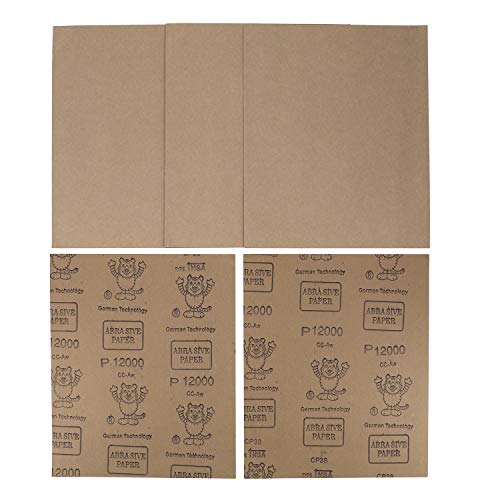 ADVcer 9x11 inch 5 Sheets Sandpaper, Wet or Dry 12000 High Grit Extra Fine Sand Paper, Silicon Carbide Waterproof Abrasive Pads for Automotive Sanding, Wood Turing Finishing, Metal Furniture Polishing - Image 3