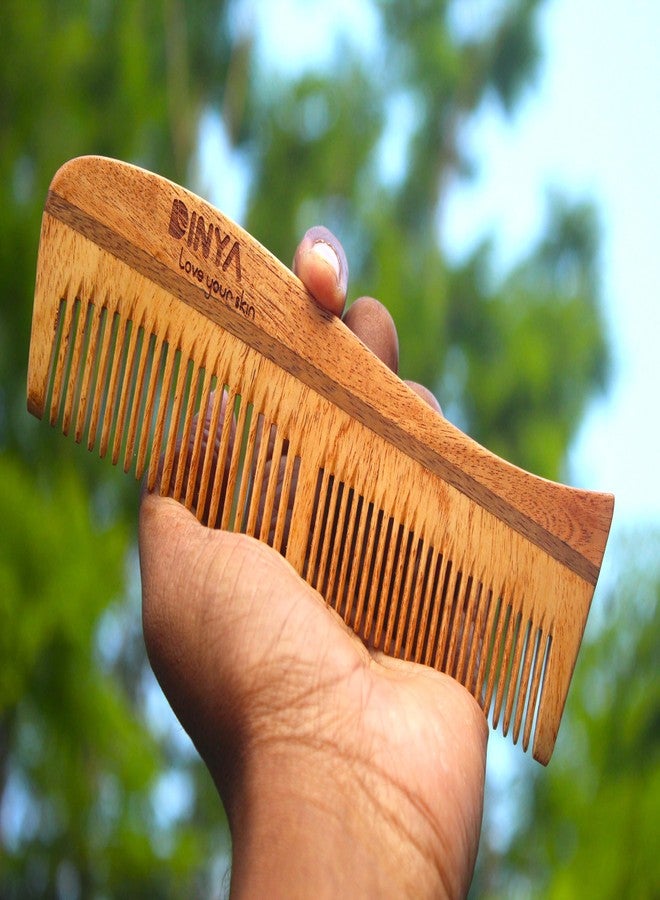Dinya™ - Natural Body Care Set by Dinya, Neem Wooden Comb, 21 Herbals Bath Powder and Loofah Sponge - Image 4