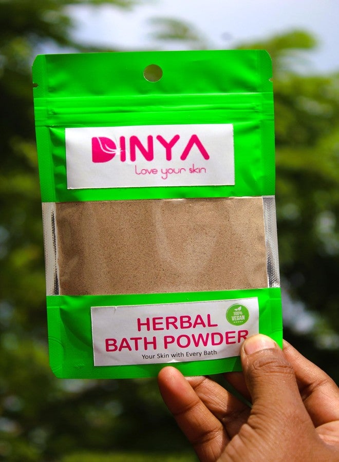 Dinya™ - Natural Body Care Set by Dinya, Neem Wooden Comb, 21 Herbals Bath Powder and Loofah Sponge - Image 5