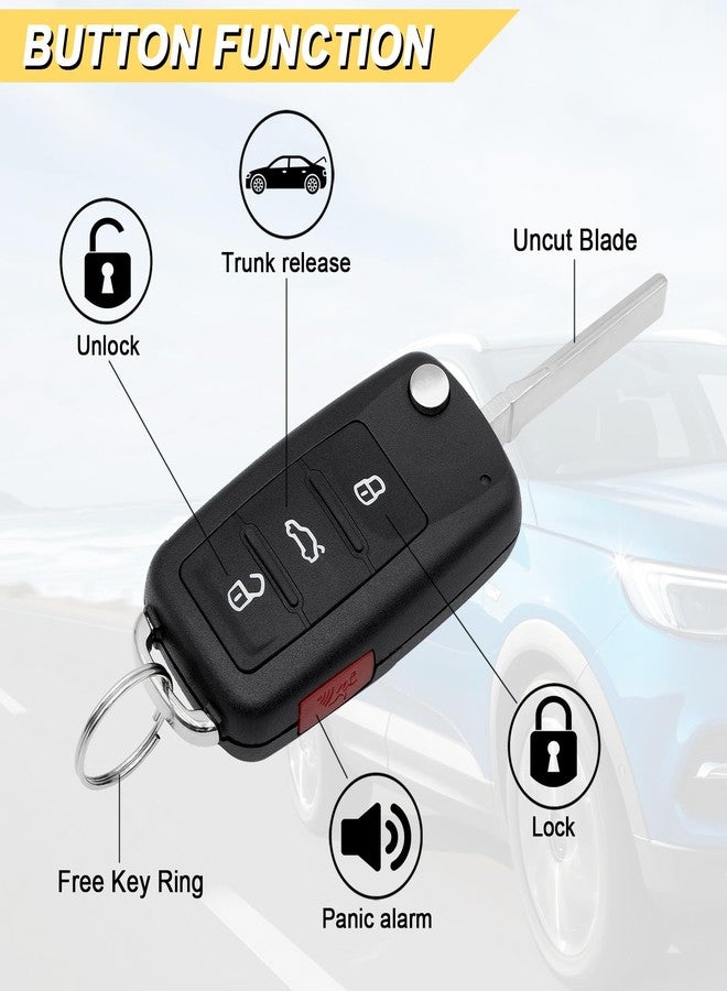 Vurkcy Key Fob Replacement for 2011-2016 VW Golf, NBG010180T - Image 3