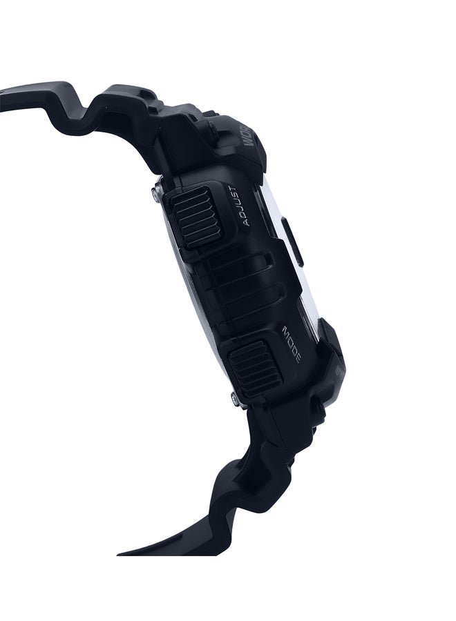 كاسيو ساعة يد رقمية وبعقارب وسوار من الراتينج طراز AEQ-110W-1A2VDF - 47 مم - أسود رجال - Image 4