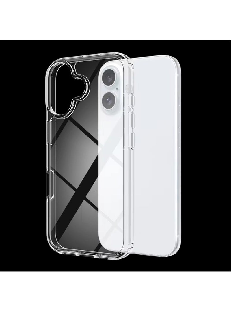 Wtech Apple iPhone 16 2024 Premium TPU Soft Corners with Hard PC Case Cover - Clear - Image 2