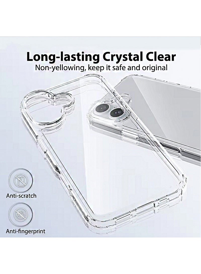 Wtech Apple iPhone 16 2024 Premium TPU Soft Corners with Hard PC Case Cover - Clear - Image 3