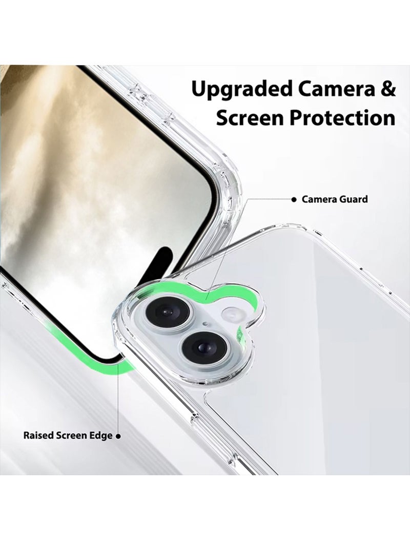 Wtech Apple iPhone 16 2024 Premium TPU Soft Corners with Hard PC Case Cover - Clear - Image 5