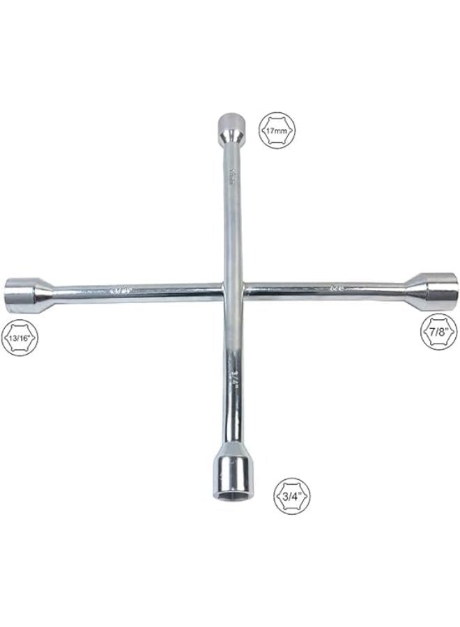 Car Tire Cross Wrench – Lightweight & Durable 4-Way Wheel Tool - Image 2