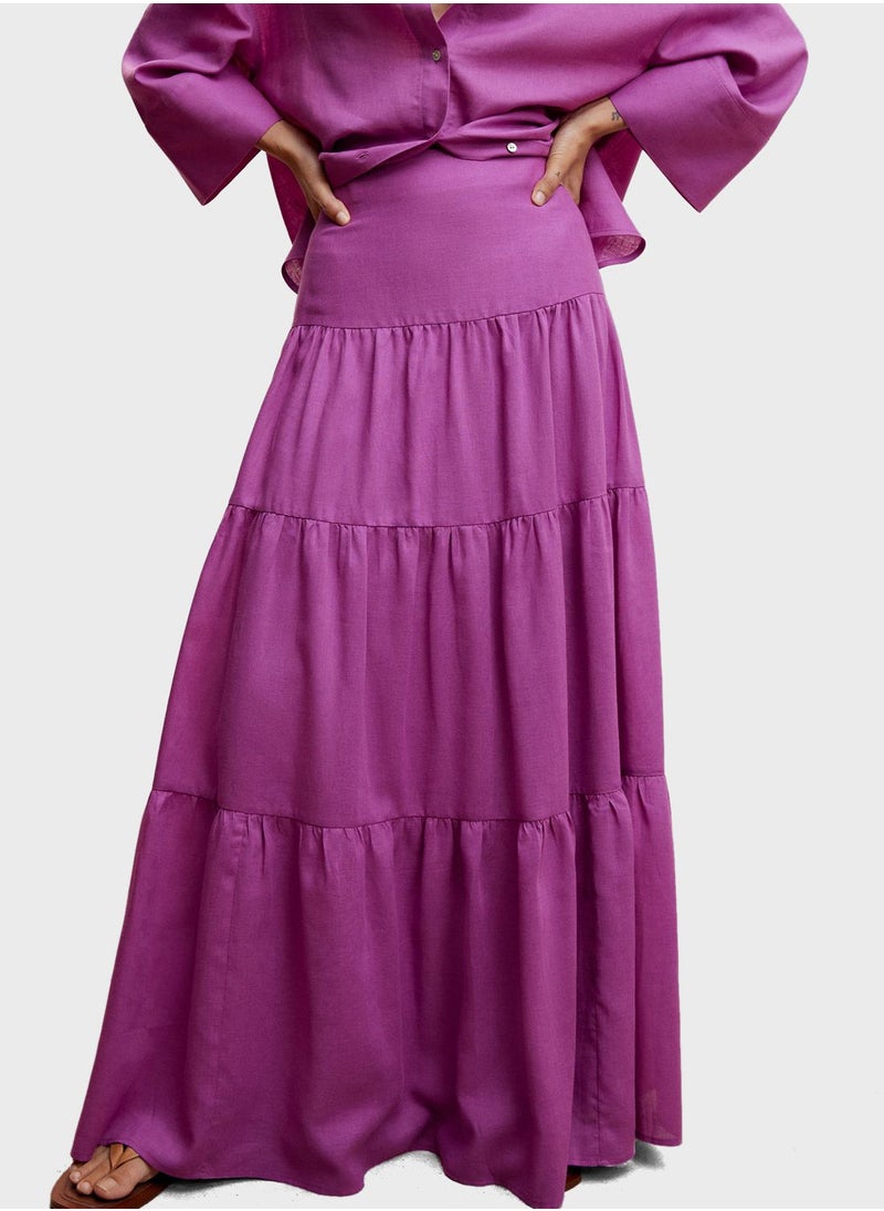 MANGO - High Waist Maxi Skirt - Image 1