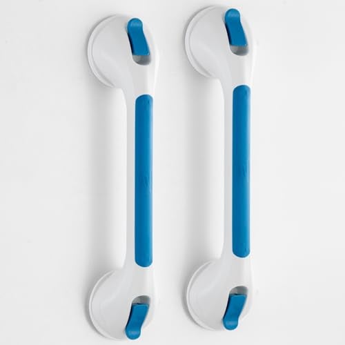 TAILI Shower Grab Bar Glow in The Dark 2 Pack 168 in Grab Bars for Bathtubs and ShowersShower Handles Rails for Seniors and ElderlyBathroom Safety Grip Removable No Drilling Waterproof BlueG9 - Image 1