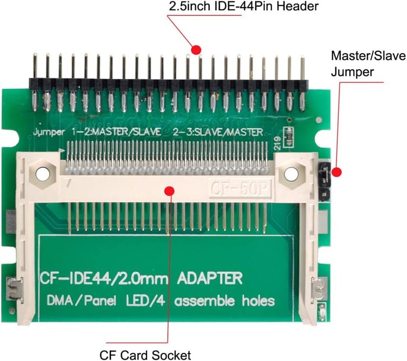 Chenyang CF Compact Flash Merory Card to 2.5" 44Pin IDE Hard Disk Drive HDD SSD Adapter for Laptop - Image 2