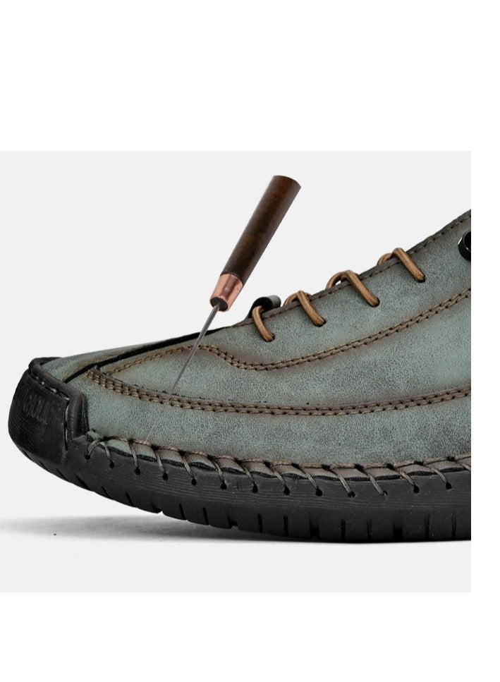 Men's Mid Size Martin Boots, Outdoor Casual Shoes, Work Clothes, Sewn Men's Shoes - Image 3