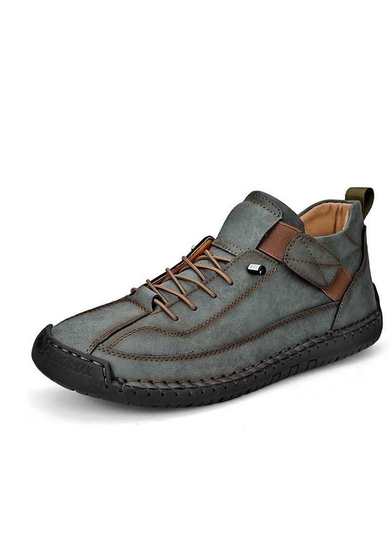 Men's Mid Size Martin Boots, Outdoor Casual Shoes, Work Clothes, Sewn Men's Shoes - Image 1