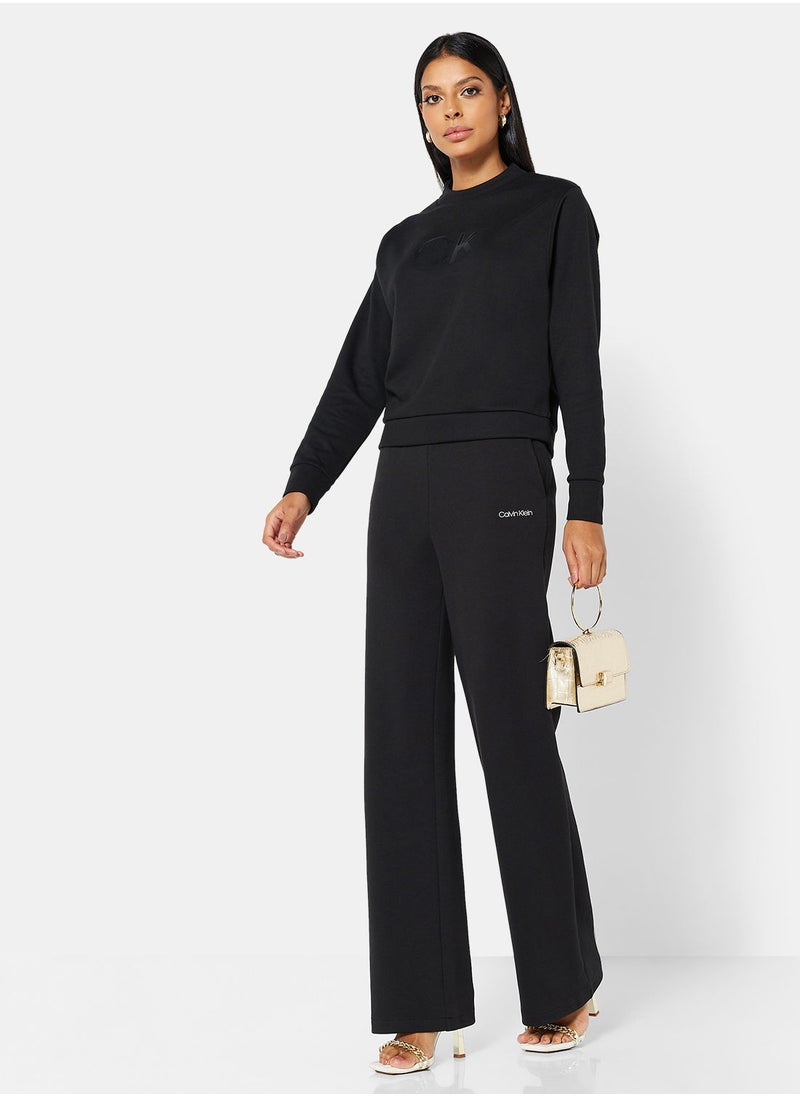 CALVIN KLEIN - Logo Crew Sweatshirt - Image 1