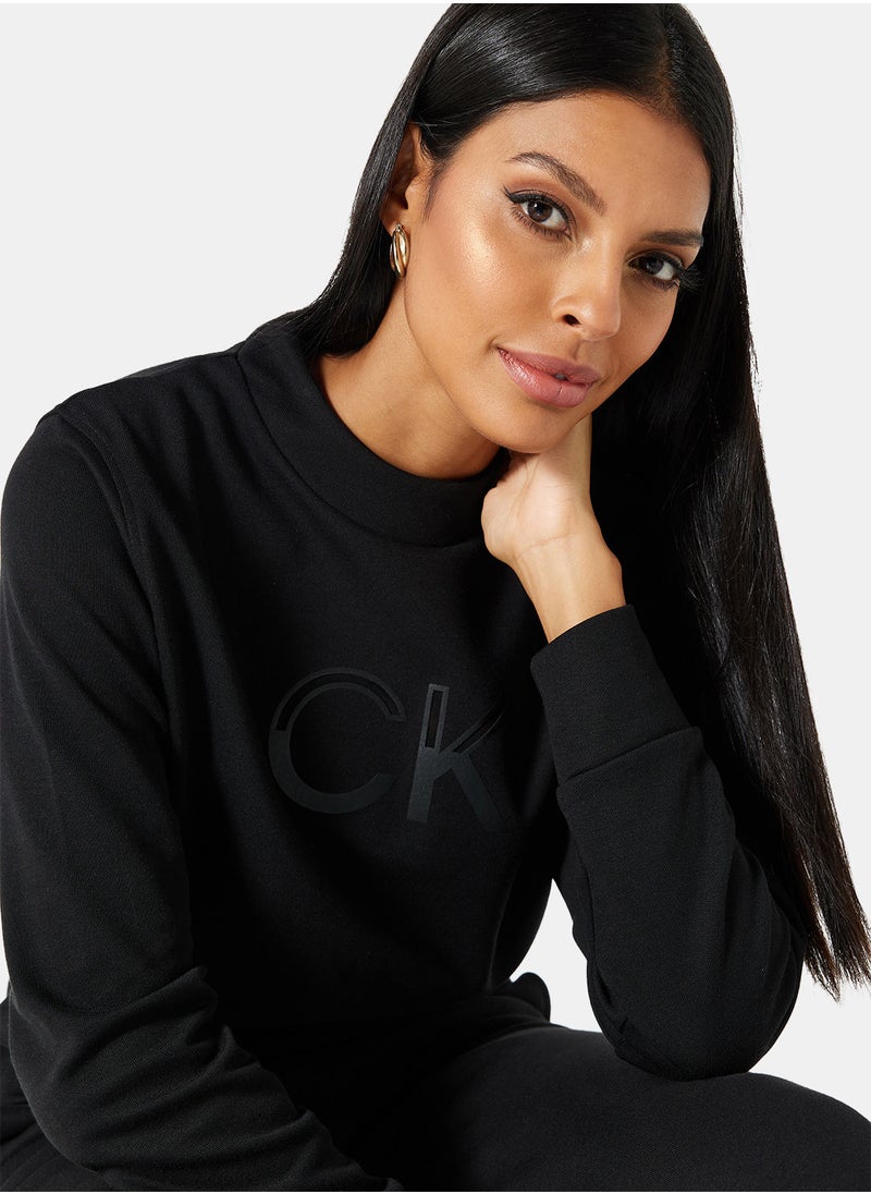 CALVIN KLEIN - Logo Crew Sweatshirt - Image 1