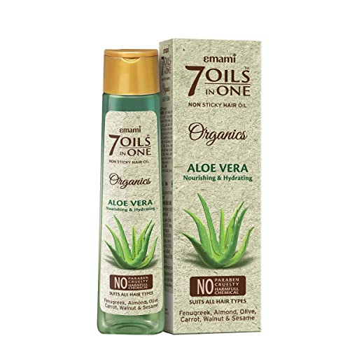 Emami 7-in-1 Hair Oil | with Aloe Vera | Hydrating & Nourishing Oil | Improves Hair Health | Reduces Split Ends | Provides Soft & Shiny Hairs | 6.76 Fl Oz/200ml - Image 5