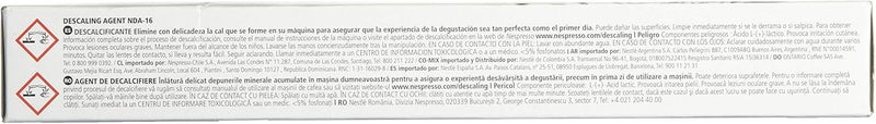 Nespresso Descaling Solution, Fits all Models, 2 Packets - Image 1
