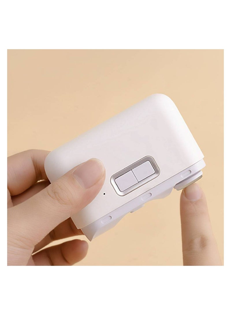 شاولون Electric Automatic Nail Clipper with Light 2 Speeds Fingernail Cutter and File 2 in 1 Design Nail Scraps Storage USB Rechargeable Safety Fingernail Trimmer for Baby Kids Seniors - Image 4