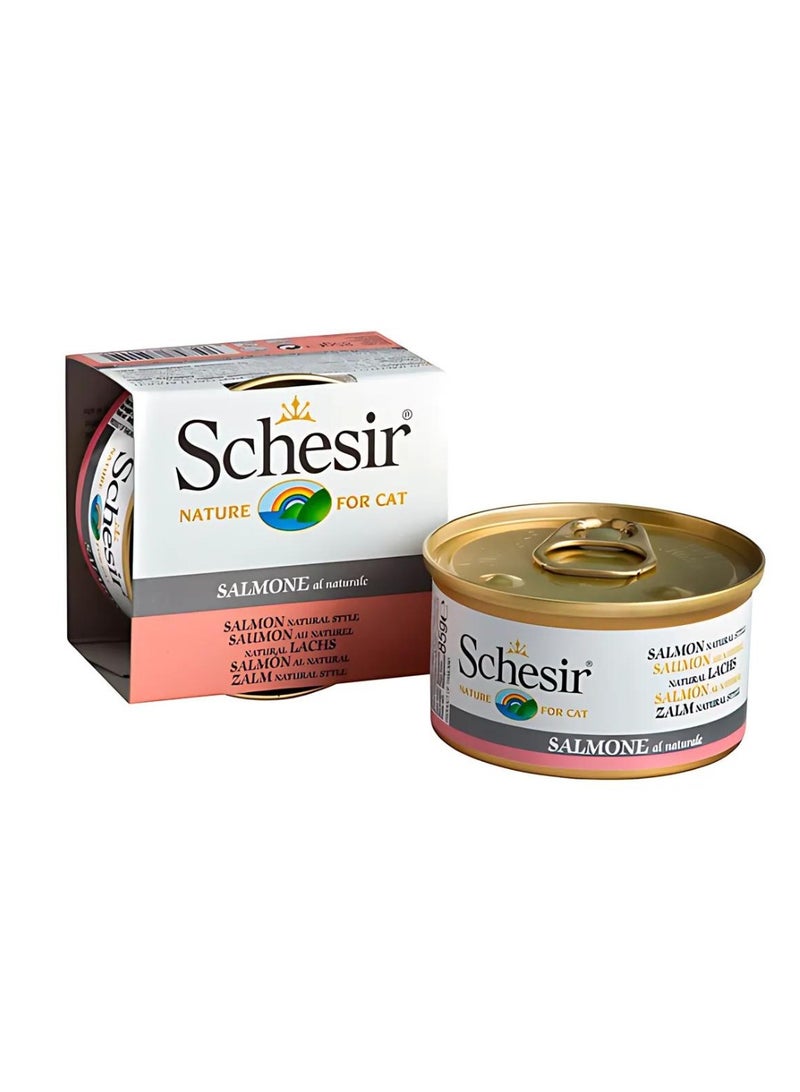 Schesir Cat Wet Food-Salmon Natural Style 85g - Image 1