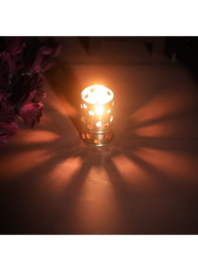 Servdharm Brass Star Jali Cover Lids For Diya And Tealight (Large), Gold - Image 1