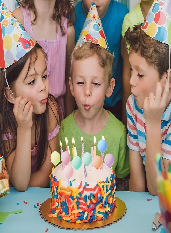 Tyqour زينة كعكة على شكل بالونات من Tyqour مكونة من 16 قطعة، كرات ملونة، زينة كب كيك دائرية من الطين، بالونات صغيرة، زينة كعكة عيد ميلاد، لحفلات استقبال المولود الجديد، وحفلات الذكرى السنوية للزفاف، زينة الكعك - Image 3
