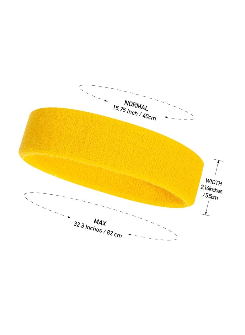 Generic Sweat-absorbing sweatband for exercise, yellow, from Iggy Wolf  - Image 2