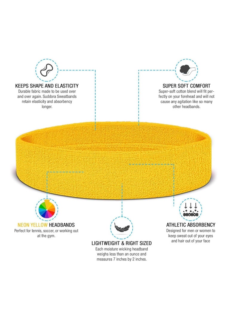 Generic Sweat-absorbing sweatband for exercise, yellow, from Iggy Wolf  - Image 4