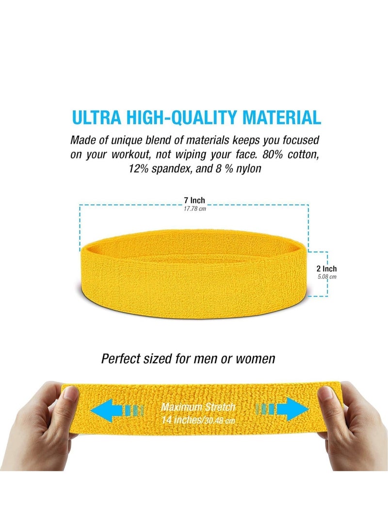 Generic Sweat-absorbing sweatband for exercise, yellow, from Iggy Wolf  - Image 5