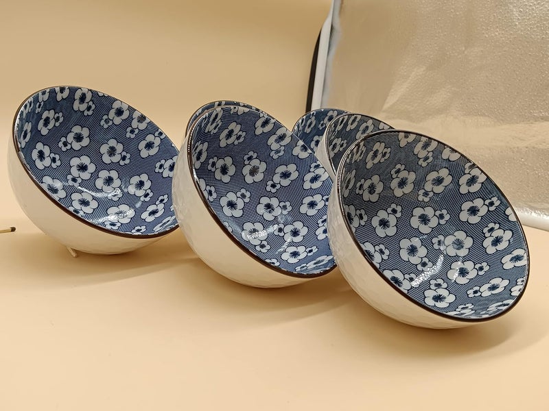 P Plus Fire Ceramic Cereal Dessert Bowls Ceramic Bowl Set for Soup Dessert Fruits Salad Noodle Ramen Set of Serving Bowls Pack of 12 - Image 4