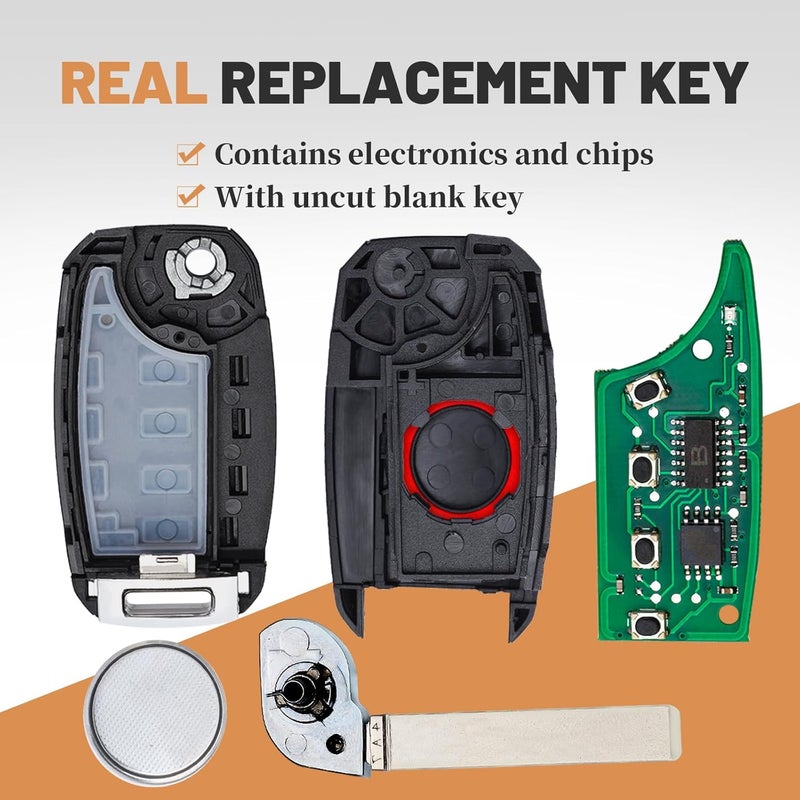 Keyecu Replacement Smart Remote Car Key Fob for Kia Optima 2016-2020 - 4 Buttons, 433MHz - Image 5