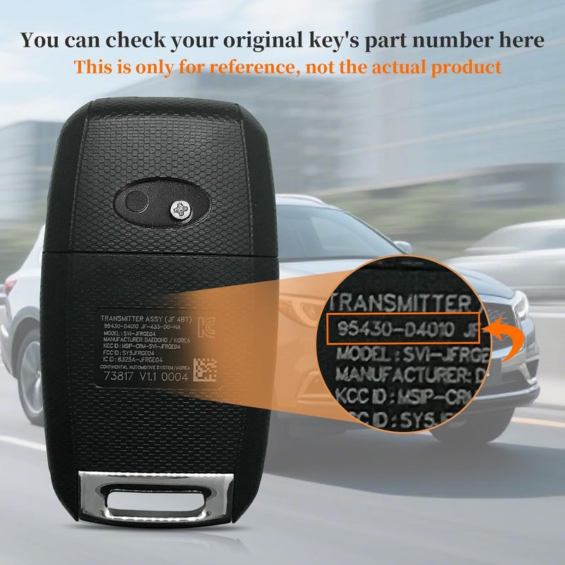 Keyecu Replacement Smart Remote Car Key Fob for Kia Optima 2016-2020 - 4 Buttons, 433MHz - Image 4